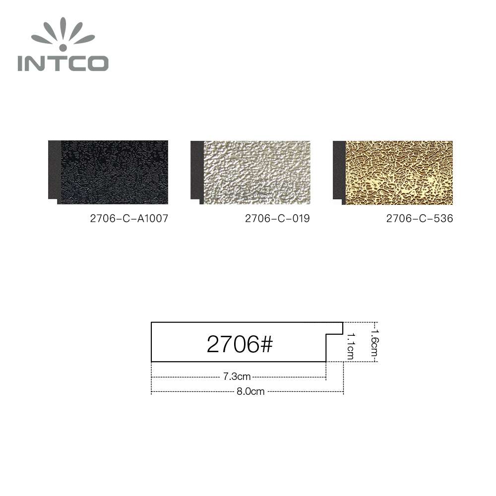 Intco picture frame moulding specifications and optional finishes